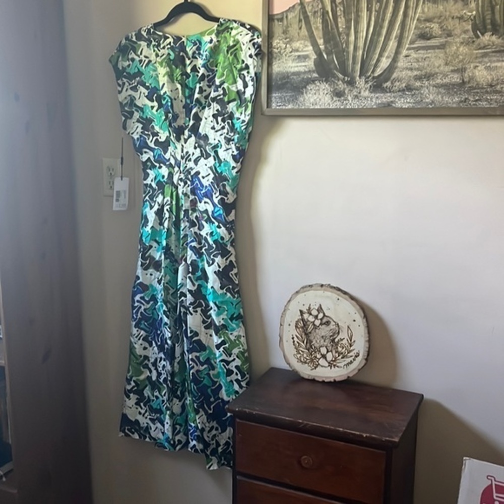NWT M by Missoni Print Silk Pleated Midi Dress Size IT 40/US Small - Picture 11 of 14